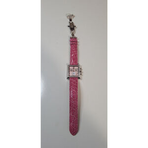 Women's Croton Watch Pink Band Silver Case